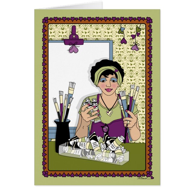 Måla ditt eget arbetsyta_A_Greeting-kort Hälsningskort (Framsidan)