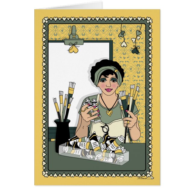 Måla ditt eget arbetsyta_C_Greeting Card Hälsningskort (Framsidan)