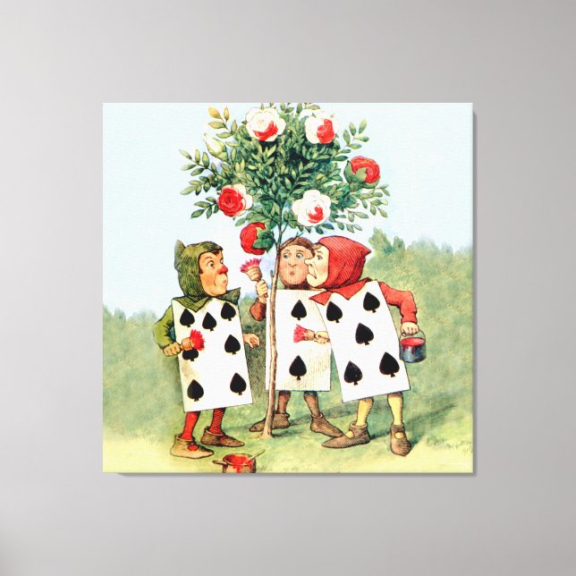 Måla drottningen av Heart Ro i Wonderland Canvastryck (Framsida)