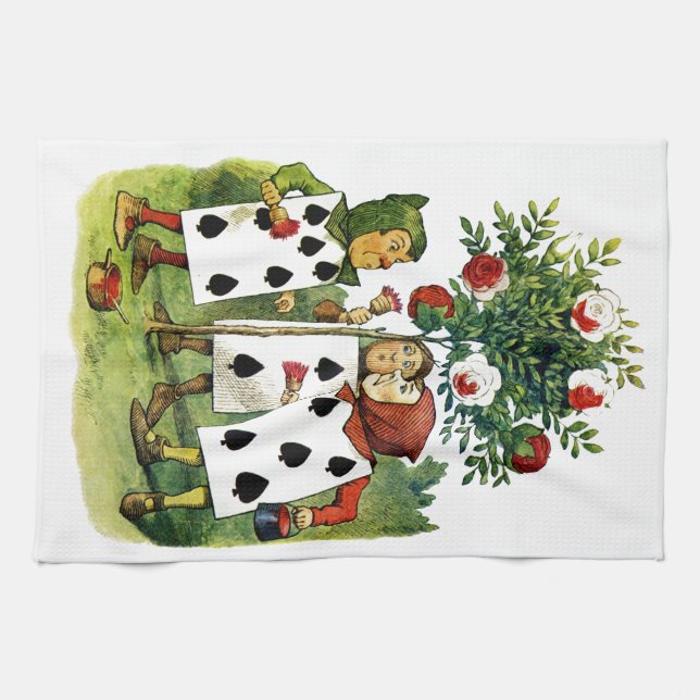 Måla drottningen av hjärta ro i underland kökshandduk (Horisontell)