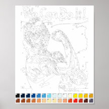 Måla efter nummer: Rotera Riveter-Poster