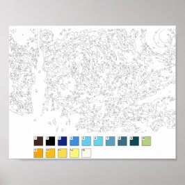 Måla efter nummer: Starthatten Poster