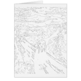 Måla efter numreringskort: kräm hälsningskort