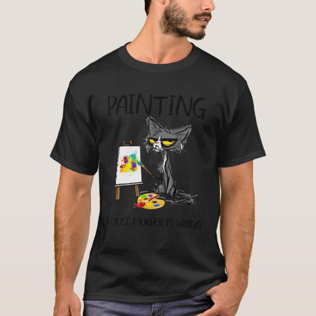 Måla eftersom mord är fel bästa idéer för CIA T Shirt (Framsida)
