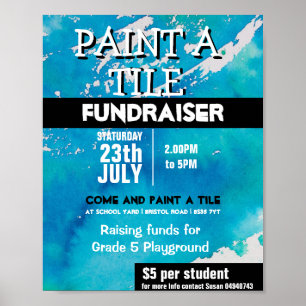 Måla en belägga med tegelfundraiserPTA PTO Poster
