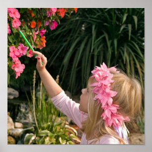 Måla en blomma poster