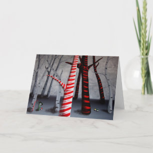 Måla en candy cane helgkort