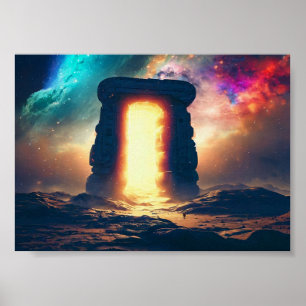 Måla en portal i rymden poster