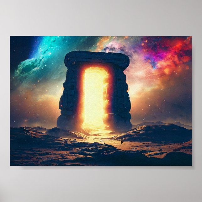 Måla en portal i rymden poster (Framsidan)