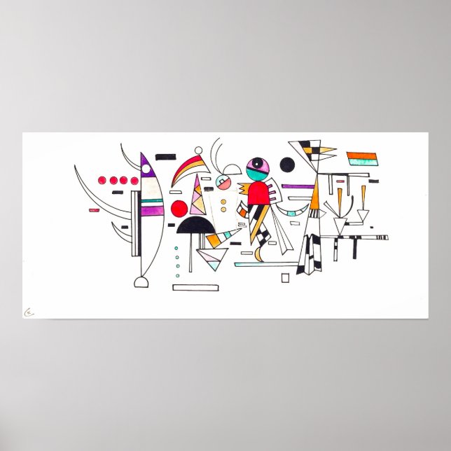 Måla "Enkel tillsammans" av Kandinsky Poster (Framsidan)