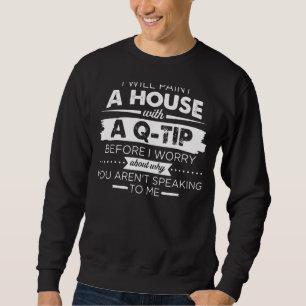 Måla ett hus med Q-tips Lång Ärmad Tröja