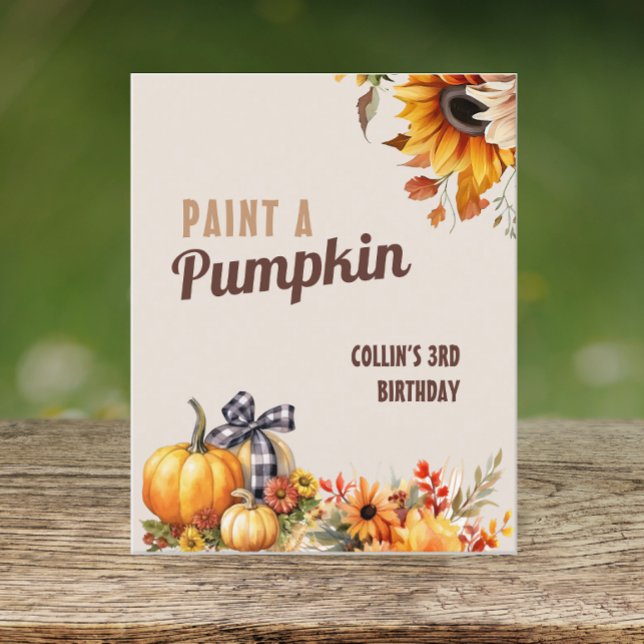 Måla ett Pumpkin Fall Birthday-tecken (Skapare uppladdad)