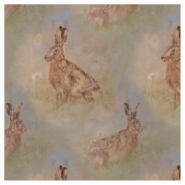 Måla för Hares och för maskrosor Tyg (Närbild)
