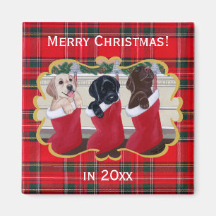 Måla för jul för valpar för Labrador Retriever Magnet