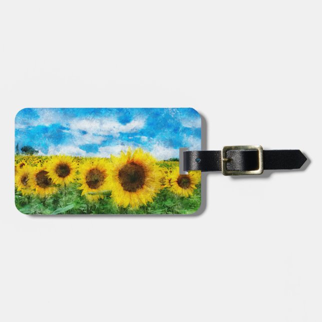 Måla för solrosor bagagebricka (Horisontell Framsida)