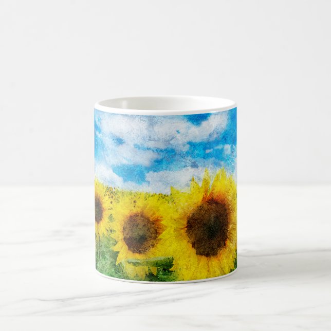 Måla för solrosor kaffemugg (Center)
