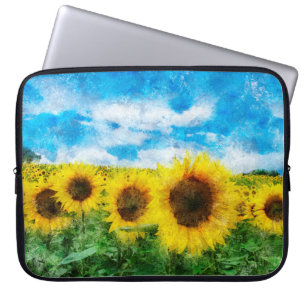 Måla för solrosor laptop sleeve