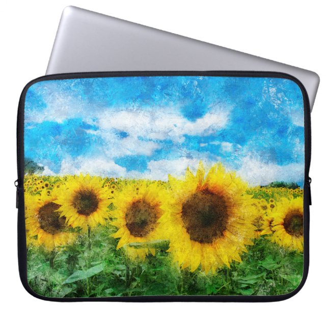 Måla för solrosor laptop sleeve (Framsidan)
