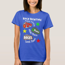 Måla för sten för vänlighet för kärlekfredstenar tee shirt