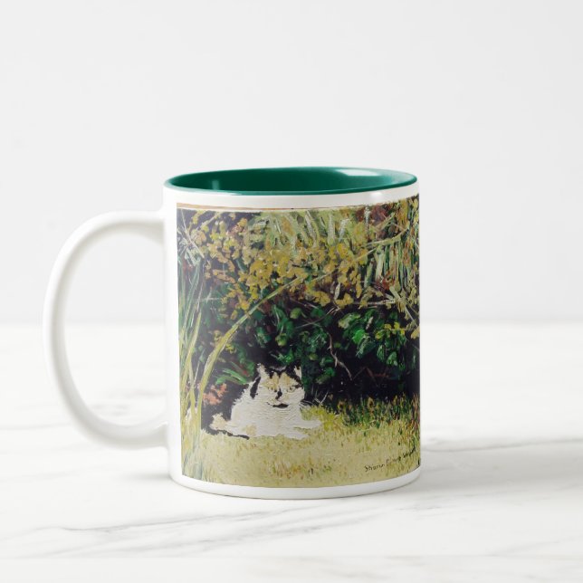 Måla för tofflor Två-Tonad mugg (Vänster)