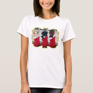 Måla för valpar för jul för Labrador Retriever Tee