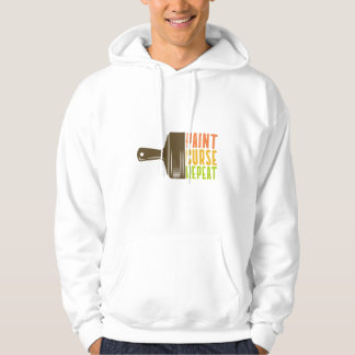 Måla. Förbanna. Upprepa. Rolig DIY-målare hoodie