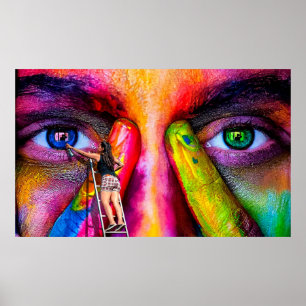 Måla genom en fotografs Ögon Poster