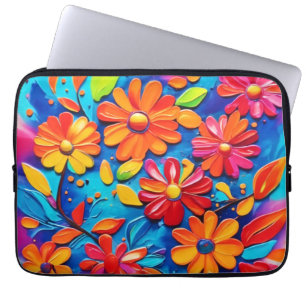 Måla glatt Blommigt Laptop Fodral