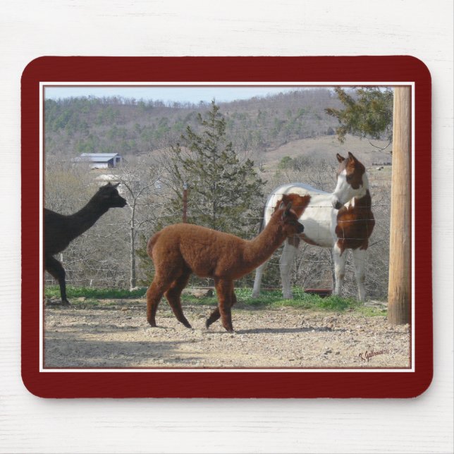 Måla hästAlpaca Mousepad Musmatta (Framsidan)