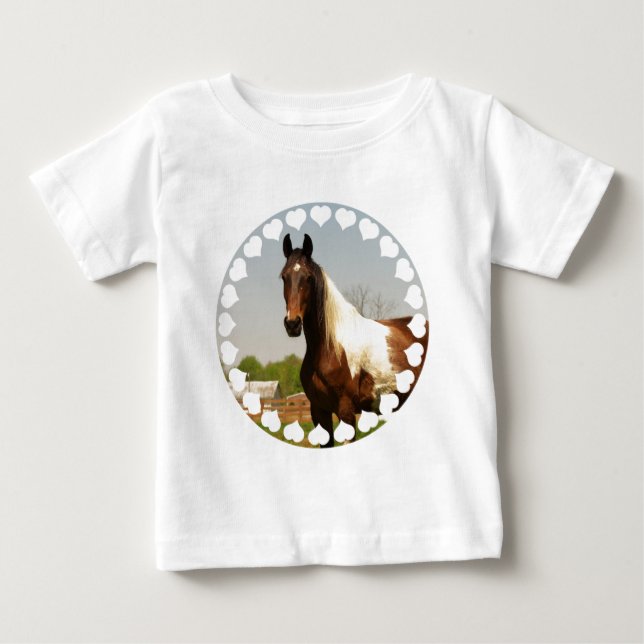 Måla hästbabyT-tröja T-shirt (Framsida)