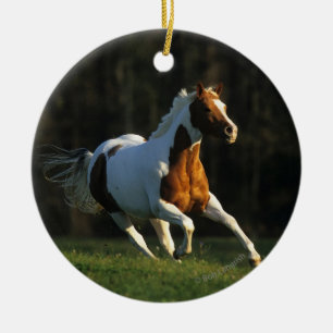 Måla hästen som spring fastar julgransprydnad keramik