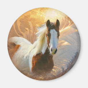 Måla hästguldmagneten magnet