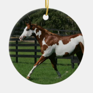 Måla hästspring 1 julgransprydnad keramik