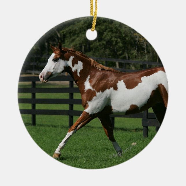Måla hästspring 1 julgransprydnad keramik (Framsidan)