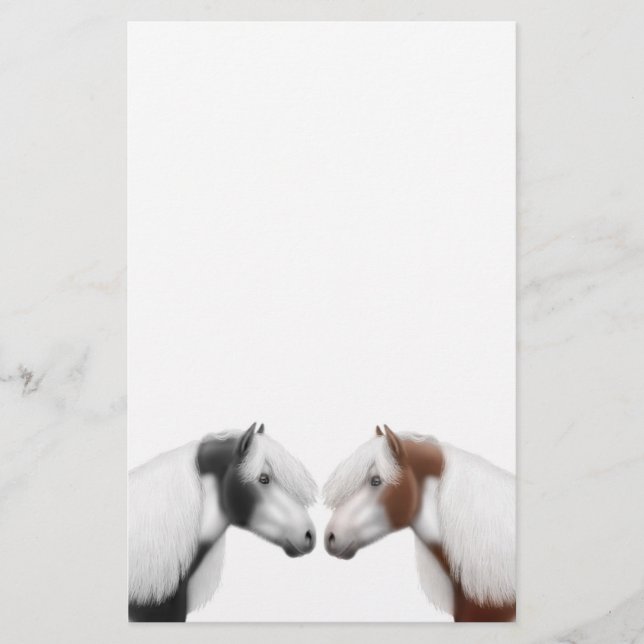 Måla hästvänbrevpapper brevpapper (Framsida)