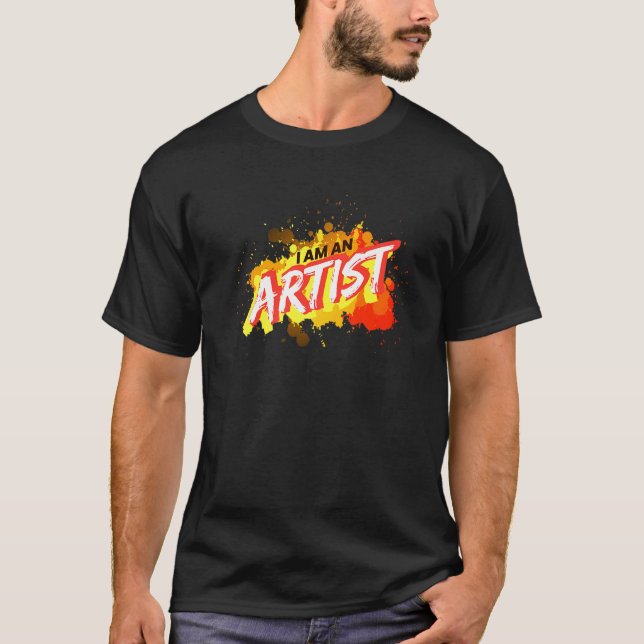 Måla: Jag är konstnärer Kreativ Pa T Shirt (Framsida)