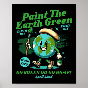 Måla Jorden Jordens Grönt Miljövänlig medvetandegö Poster