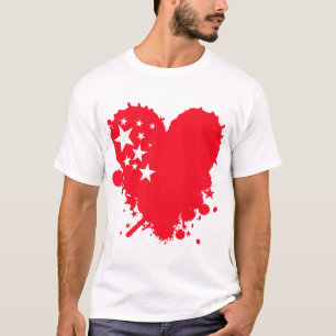 Måla kärlekhjärta t shirt