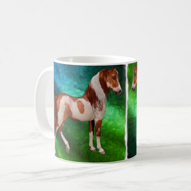 Måla klassikermuggen för hästen 11oz, ändra kaffemugg (Framsida vänster)