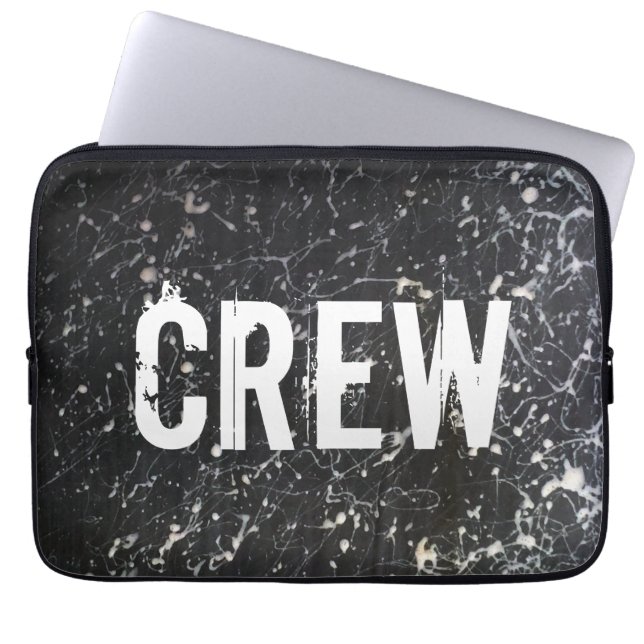 Måla kol och vit för SplatterBESÄTTNING | Laptop Sleeve (Framsidan)