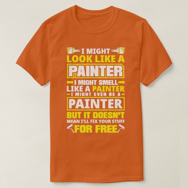 Måla målarfärg som målarfärg t shirt (Design framsida)