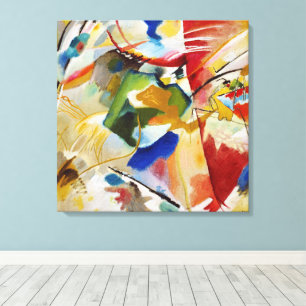 Måla med Grönt Center av Wassily Kandinsky Canvastryck