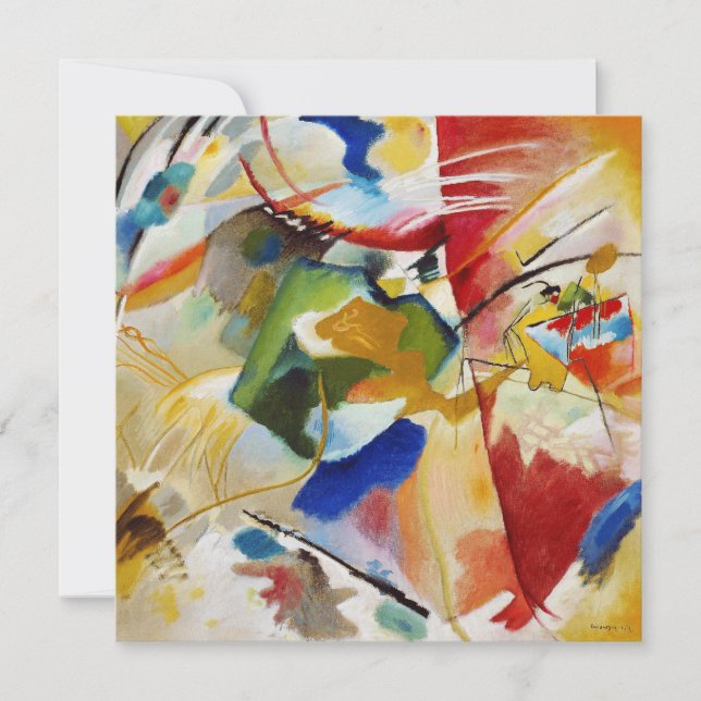 Måla med Grönt Center av Wassily Kandinsky Inbjudningar (Framsida)