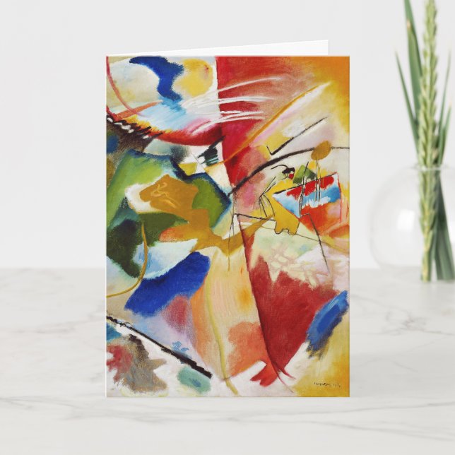 Måla med Grönt Center av Wassily Kandinsky Kort (Framsida)