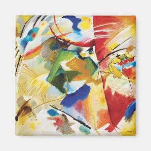 Måla med Grönt Center av Wassily Kandinsky Magnet