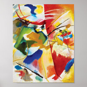 Måla med Grönt Center av Wassily Kandinsky Poster