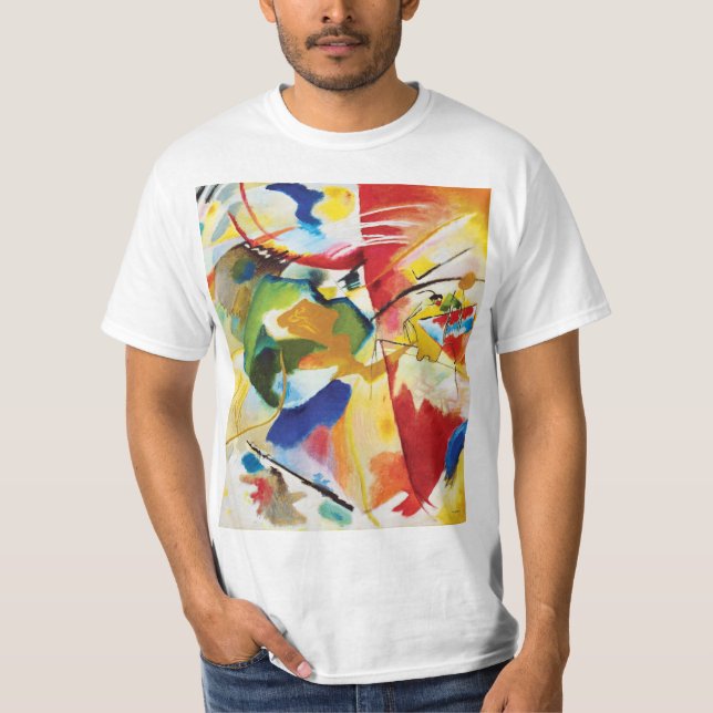 Måla med Grönt Center av Wassily Kandinsky T Shirt (Framsida)