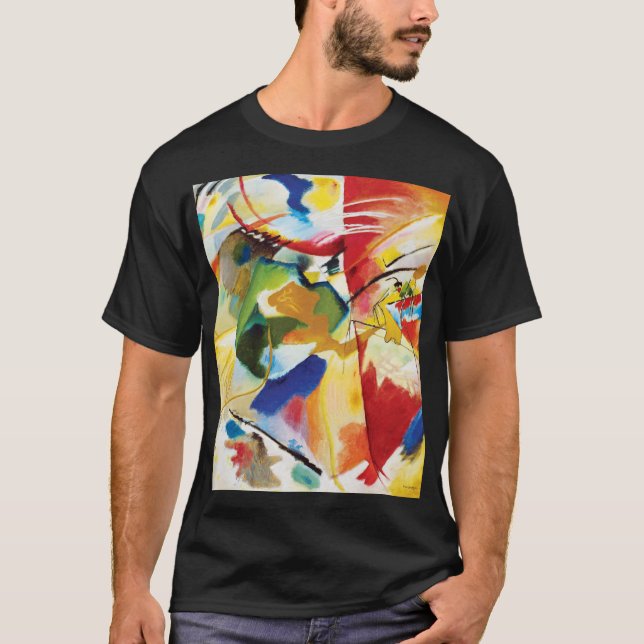 Måla med Grönt Center av Wassily Kandinsky T Shirt (Framsida)
