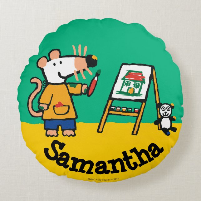 Måla med Maisy! Rund Kudde (Framsidan)