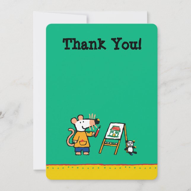 Måla med Maisy! Tack Kort (Framsida)